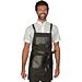 Bristol short apron with leather inserts and laces - Isacco