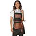 Bristol short apron with leather inserts and laces - Isacco