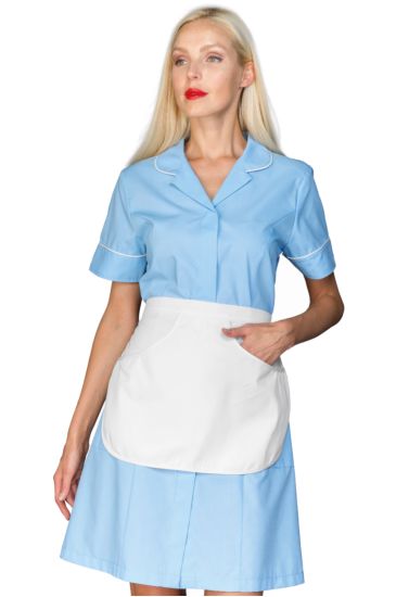 Firenze gown with apron - Isacco Azzurro+bianco