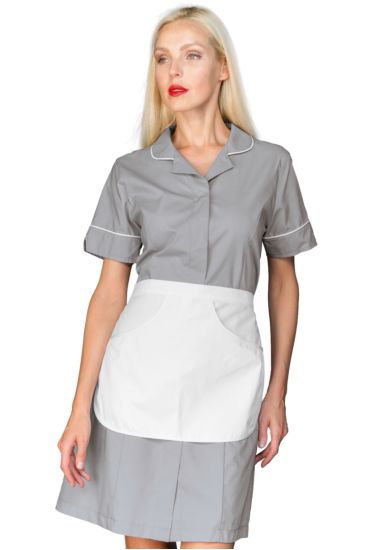 Firenze gown with apron - Isacco Grigio+bianco