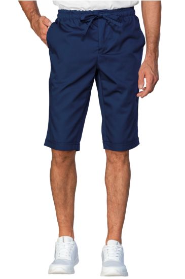 Unisex Slim Fit Shorts with Zip - Isacco Dark Blue