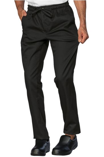 Unisex slim zip trousers - Isacco Black