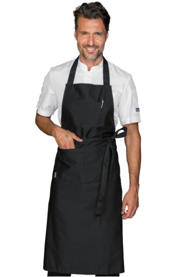 Extra large Bombay Bib Apron cm 100x105 - Isacco Nero