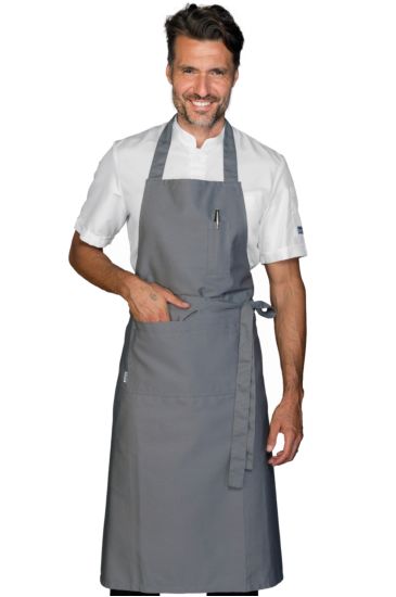 Extra large Bombay Bib Apron cm 100x105 - Isacco Grigio